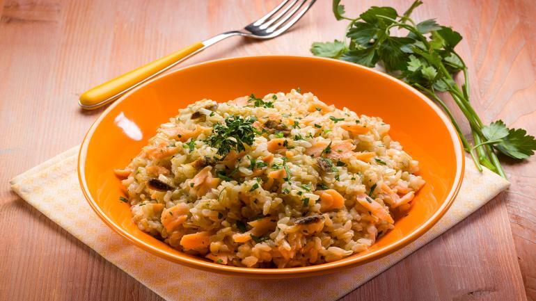 Risotto al salmone affumicato